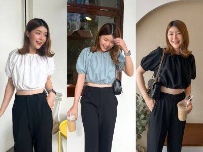 Pudding crop top เสื้อครอปแขนตุ๊กตา