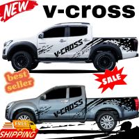 สติ๊กเกอร์แต่งรถกระบะ สติกเกอร์ลายโคลน isuzu v-cross สติกเกอร์แต่งรถ D-max