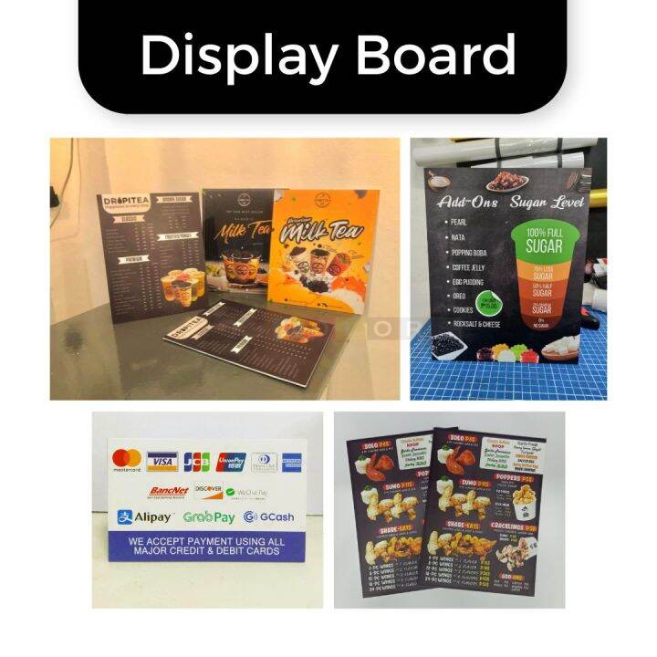 Menu/Display Board (Flat/with stand) Lazada PH