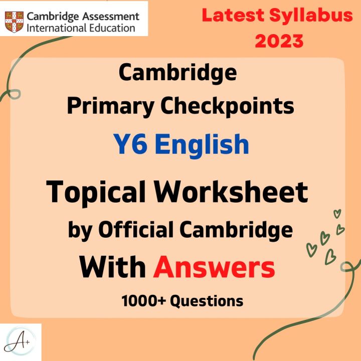 [Hardcopy]Cambridge Primary Checkpoint Y6 English Topical Worksheet ...