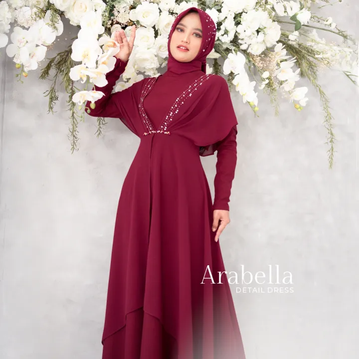 Baju Busana Gamis Gaun Dress Muslim Pesta Lamaran Kondangan Nikah Resepsi Wanita Terbaru 22 Lebaran Mewah Modern Elegan Viral Trend Trending Gamis Gaun Acara Pesta Lamaran Wisudaan Pengajian Ukuran Jumbo Lazada Indonesia