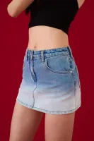 MOTTOM - SARAH SKIRT JEANS กางเกงกระโปรง เอวต่ำ ผ้ายืด สีเบลนด์ไล่ระดับ