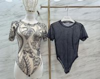 Y2K Bodysuit บอดี้สูท ซีทรู see through แฟชั่น เสื้อยืด ผ้ายืด fashion sexy