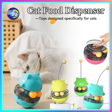 Cat Food Feeders Balls Interactive Fun Bowl Pet Toy Tumbler Kitten Shaking  Ball