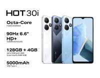 Infinix HOT 30i 128+4GB (เพิ่มแรมได้สูงสุด 8GB) | หน้าจอ 90HZ 6.6" HD+ True Bright Display  | แบตเตอรี่ 5000 mAH (18W)