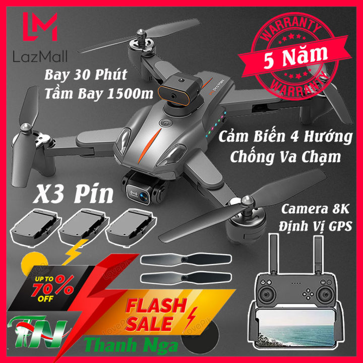 Máy Bay Flycam Mini Camera 8k Drone P11 Pro Max Cảm Biến 4 Hướng Chống Va Chạm Máy Bay điều