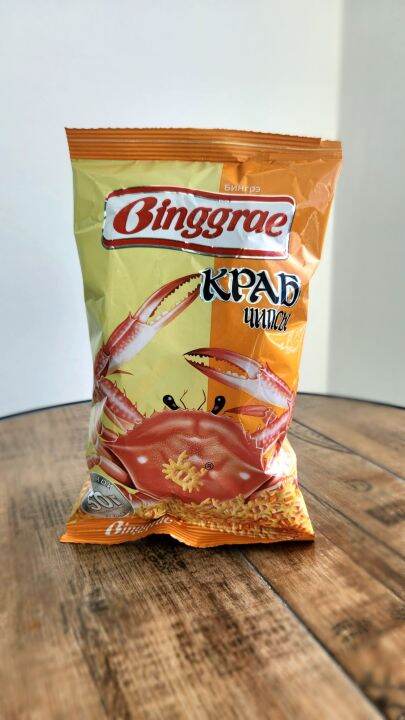 Крабовые чипсы - чипсы от "Binggrae" 50 грамм Crab chips - chips from ...