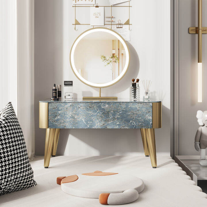 Accessible Luxury Stone Plate Bay Window Dressing Table Bedroom Modern