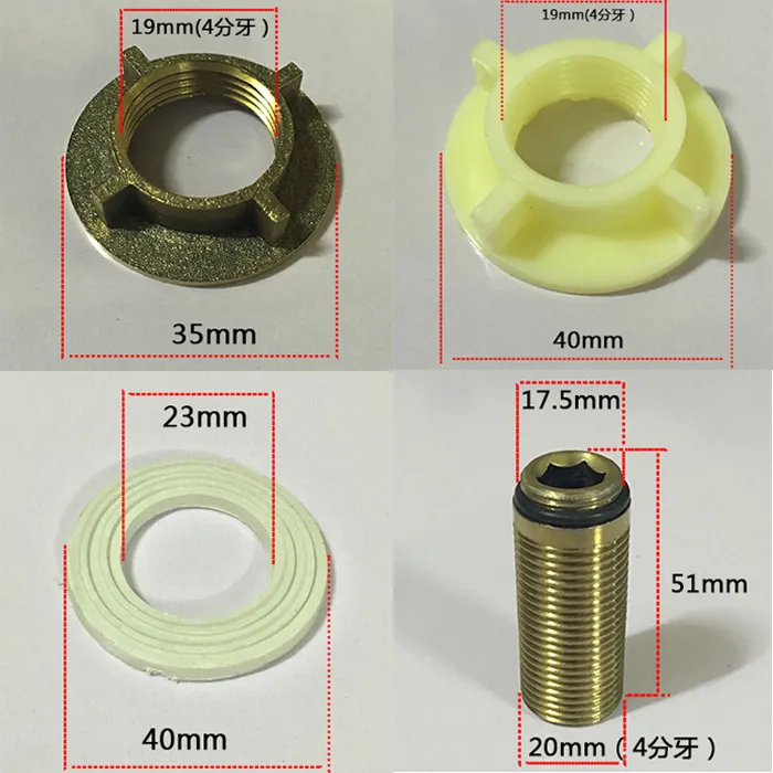 Straight Leg Nut Gasket Fastener Basin Kitchen Sink Faucet Water Inlet