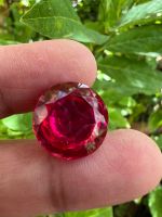 รูบี้ ทับทิม เหลี่ยมชั้น รูปไข่ หนักรวม   กะรัต CARATS ....(1 เม็ด)พลอย สังเคราะห์ LAB MADE THAI RUBY OVAL5.50X5.50 MM มิลลิเมตร STEP CUT