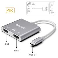 Type-C To HDMI Adapter Multi-Function Docking Station Type-C Converter สำหรับ โทรศัพท์จอแสดงผล HDTV USB Adapter 4K