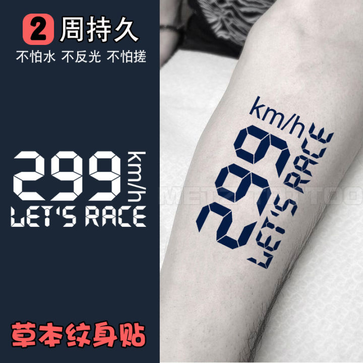 2022 New Speed Of 299 Km Hiphop Art Waterproof Juice Tattoo Stickers For  Woman Man Body Temporary Tattoo Number Letter Tattoo  Temporary Tattoos   AliExpress