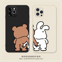 หมีน้อยกระต่ายจับก้น ~ เคสโทรศัพท์มือถือคู่รักสำหรับ iphone15 Apple 14promax p50e Huawei mate60 Xiaomi 13เหมาะสำหรับ vivox90 Honor 80ซิลิโคนสำหรับ OPPO ONE PLUS 11