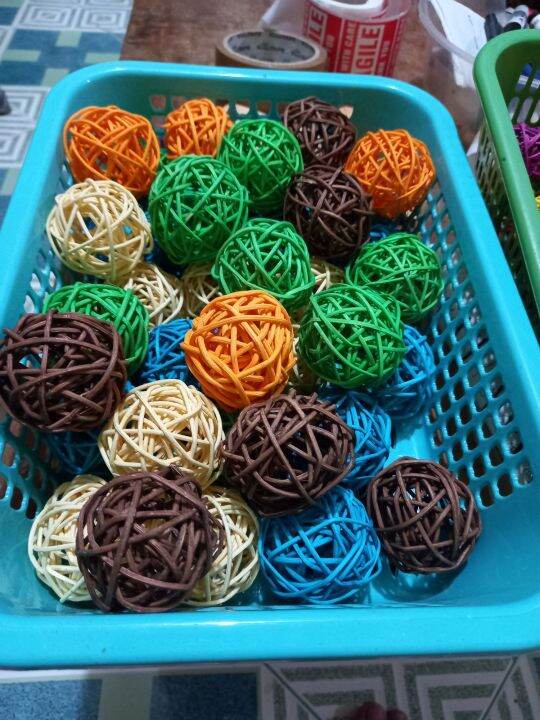 Decorative rattan balls,toy balls for birds etc. Lazada PH