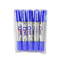 Q-BIZ คิวบิซ ปากกาเคมี 2 หัว สีน้ำเงิน แพ็ค 5 ด้าม ปากกา