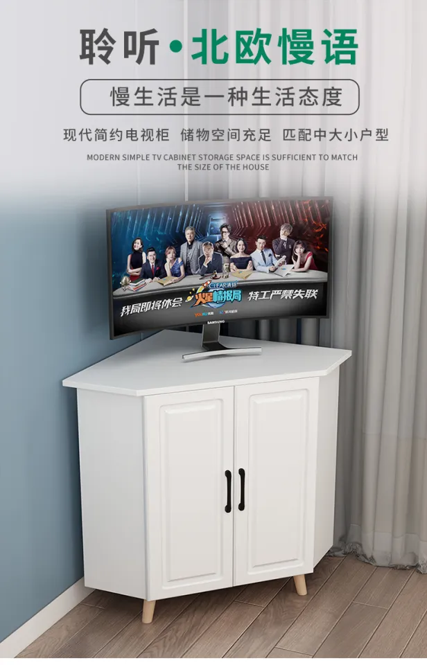 corner tv stand wall