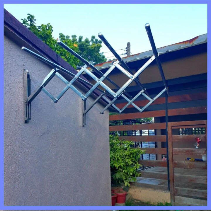 LIKHA Stainless steel clothes drying rack balcony wallmounted clothes