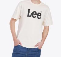 LEE  เสื้อยืดสีครีมผู้ชาย ผ้านุ่มใส่สบาย ของแท้จากShop 100%