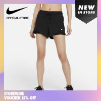 Nike Womens Flex Essential 2-in-1 Training Shorts - Black ไนกี้ กางเกงเทรนนิ่งขาสั้นผู้หญิง เฟล็ก เอสเซนเชียล 2 อิน 1 - สีดำ