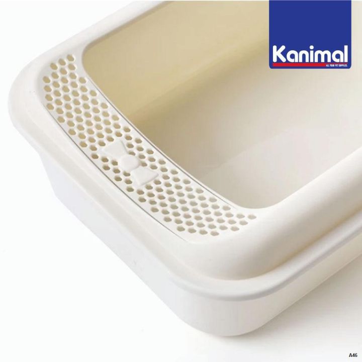 kanimal-cat-toilet-ห้องน้ำแมว-กระบะทราย-มีขอบกันทรายเลอะ-สำหรับแมวพันธุ์เล็ก-ลูกแมว-ขนาด-38x30x14-ซม-แถมฟรี-ที่ตักทรายจ