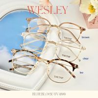 Thetnp.glasses | ? Wesley (blueblock uv400) แว่นกรองแสงทรงคลับมาสเตอร์ เลนส์กรองแสงแบบใส สีไม่เพี้ยน