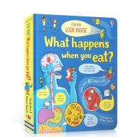 ?New? What happen when you eat หนังสือUsborne หนังสืออ่านภาษาอังกฤษ Usborne lift the flap usborne look inside