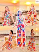 Floral dress #เดรสลายดอก #เดรสคล้องคอ #เดรสเปิดหลัง #เดรสผ้าข้าง #เดรสไปทะเล #เดรสเซ็กซี่ #เดรสสาย