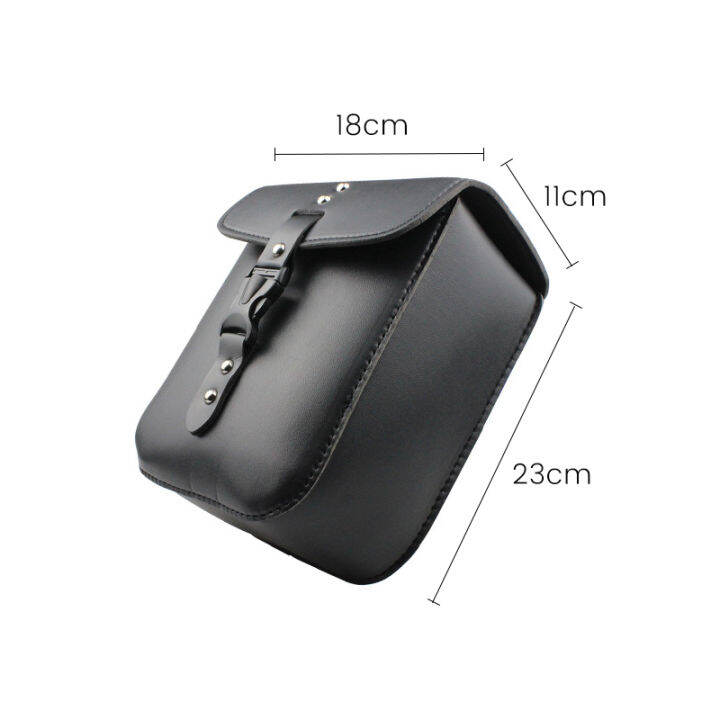 Waterproof PU Leather Motorcycle Storage Bag Saddle Bag Organizer