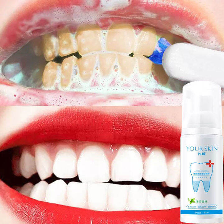 60ML Teeth Whitening Mousse Foam Cleaning Toothpaste Clean Teeth