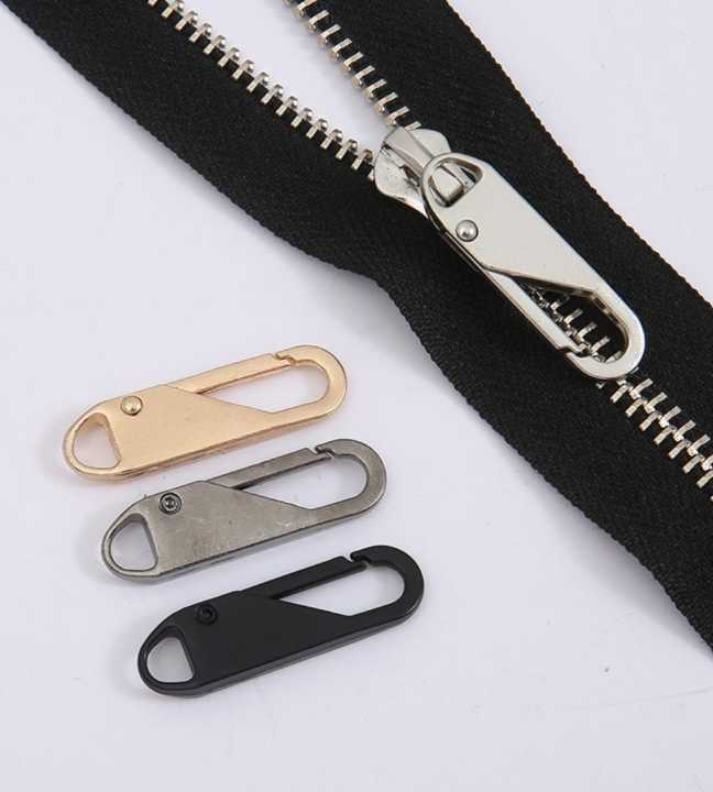 2pcs Zip Replacement Zipper Pull Tab Removable Zip Repair Zip Rosak ...