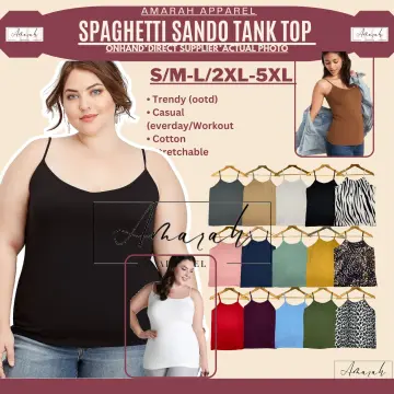 plain Spaghetti Strap Sando tank Top for women's