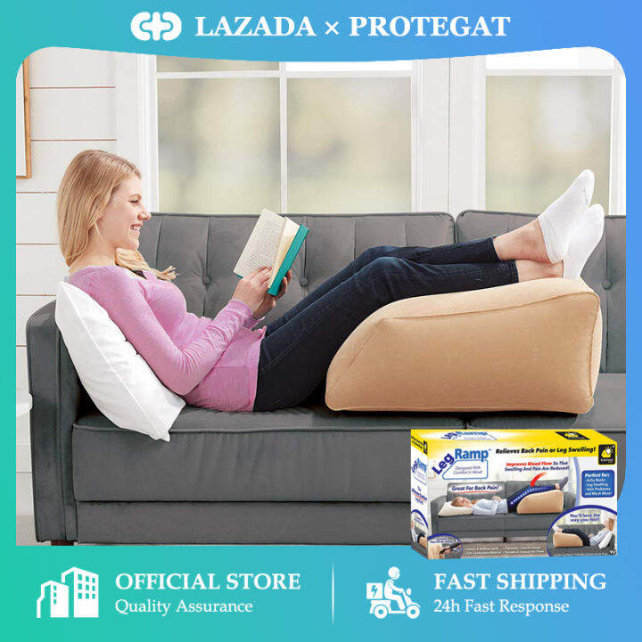 【Protegat】Inflatable Bed Wedge Pillow Leg Ramp Pillow Footrest Mat