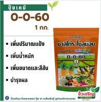 ปุ๋ยเกล็ด 0-0-60 ชาลีเฟรท(ขนาด1กิโลกรัม) โพแทสเซียมคลอไรด์ ปุ๋ยเคมีมาตรฐาน เร่งผล เร่งหัว