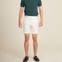 Anchor short pants in white color