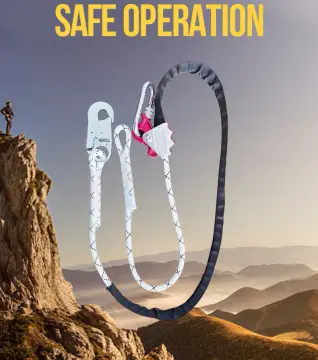 Climbing Safety Lanyard Adjustable Positioning Fall Protection Rope for  High Altitude Operation