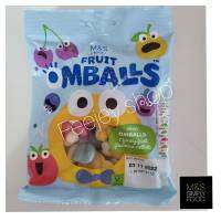 m&amp;s fruit Omballs ?ฟรุ๊ต ออมบอลส์ ??ลูกอมเคี้ยวหนึบ กลิ่นผักและผลไม้รวม  127กรัม???