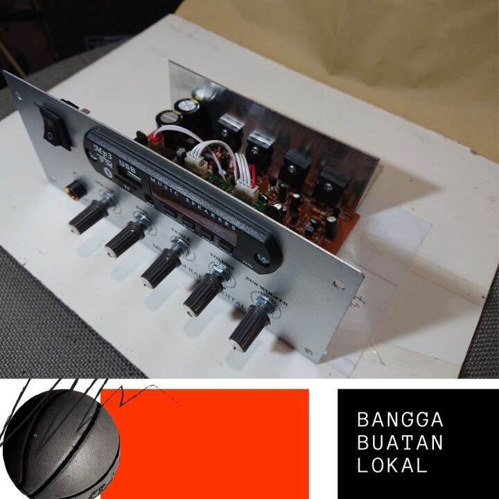 kit amplifier speaker aktif stereo subwoofer plus Mp3 bluetooth tinggal