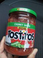 Tostitos Chunky Salsa Medium Sauce ซอสจิ้มแผ่นข้าวโพด ผสมพริกจาลาปิโน ชนิดเผ็ดกลาง โทสติโทส 439g