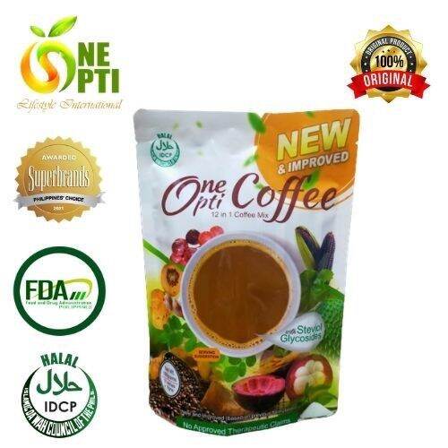 One Opti Coffee 12 in 1 Instant Coffee Mix with Steviol Glycosides (10 ...