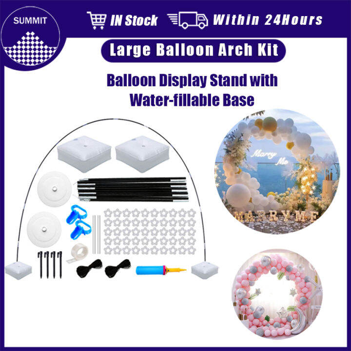 Birthday Wedding Party Decoration Balloon Arch Display Stand Kit Glass