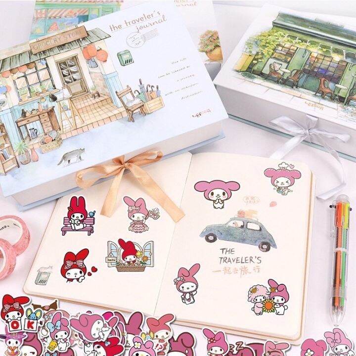 sticker-สติ๊กเกอร์-mymelody-h-53-มายเมโลดี้-50ชิ้น-kuromi-คุโรมิ-hello-kitty-ซานริโอ้-คิตตี้-sanrio-มายเม-เมโลดี้-mymelody-สติกเกอ-สติ๊กเกอร์สีชมพู-สติ๊กเกอร์โทนสีชมพู-สติ๊กเกอร์น่ารัก-สติ๊กเกอร์มายเม