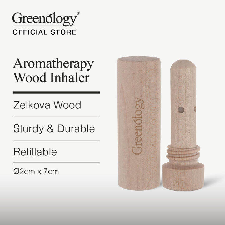 Greenology Aromatherapy Natural Wood Inhaler Nasal Inhaler with