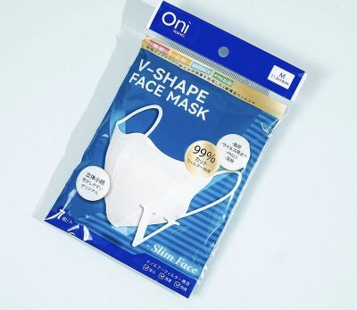 Oni V-Shape Face Mask 7pcs หน้ากากอนามัยโอนิ ทรง V-Shape ยอดนิยม สีขาว (1แพค 7 ชิ้น)
