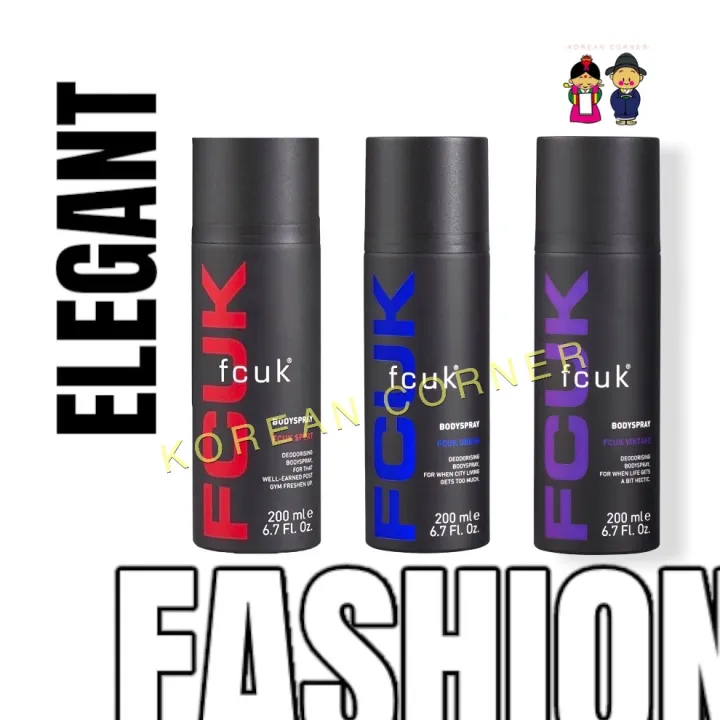 FCUK Urban Body Spray 200ml สเปรย์ระงับกลิ่นกาย กลิ่นน้ำหอม perfumes