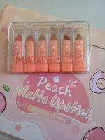 (1แพคมี6แท่ง) Obuse Peach Matte Lipstick ลิปสติกเนื้อแมท