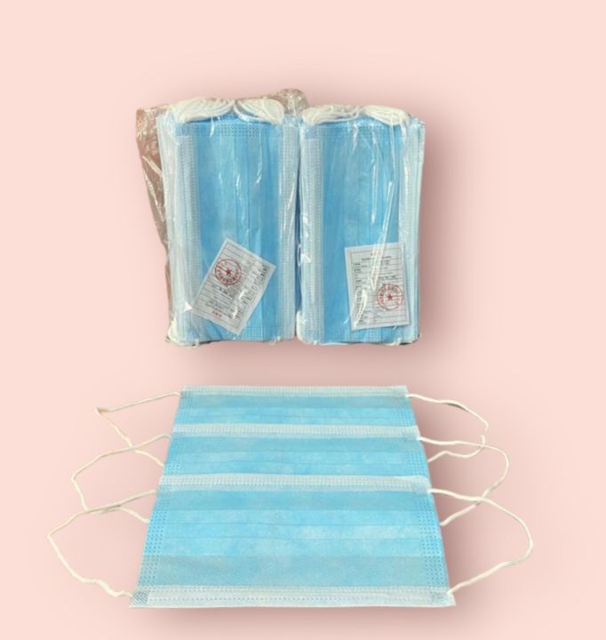 Masker 3 Ply Disposable Face Mask Warna Biru Isi 50 Pcs Earloop Tanpa Box Lazada Indonesia 