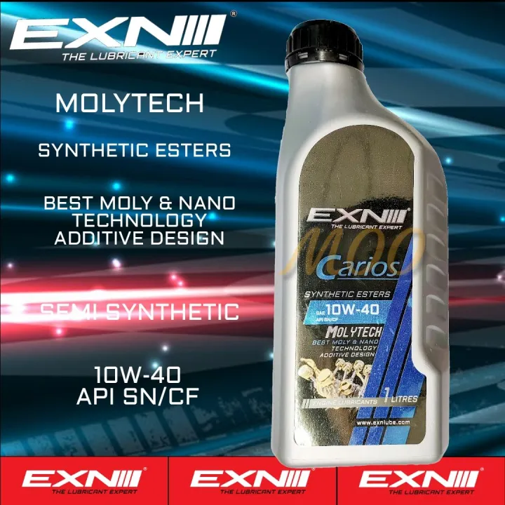 EXN 10W40 CARIOS MOLYTECH RACING 3 SYNTHETIC ESTERS ENGINE OIL 1 LITRES