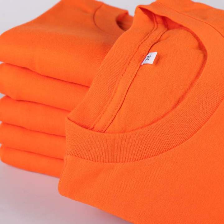 เสื้อยืดเปล่าสีส้ม-ฟรีไซส์