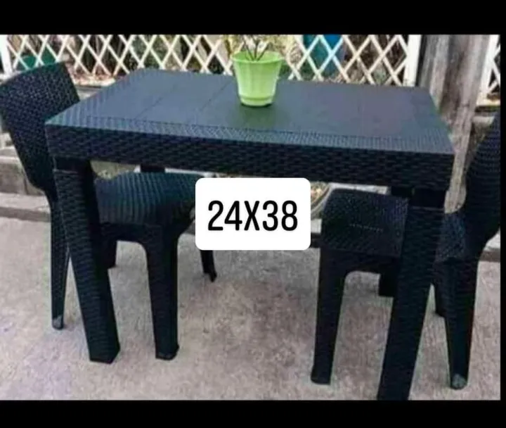 DINING TABLE & CHAIRS SET RATTAN - 2 SEATER | Lazada PH