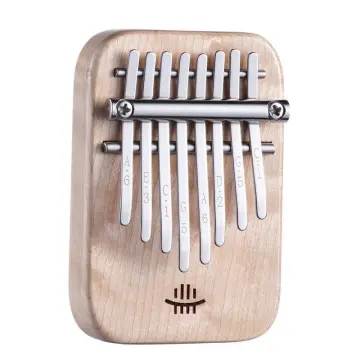 1pc 8 Keys Mini Kalimba Thumb Piano Wooden Small Wearable Musical